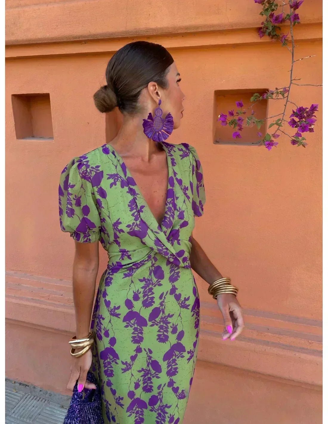 Melys | Elegante gedrukte jurk - bellanza