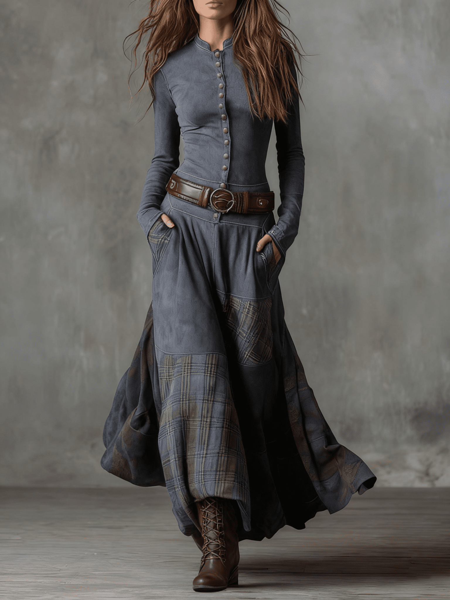 Michelle™ - Suède jurk met riem - Bellanza