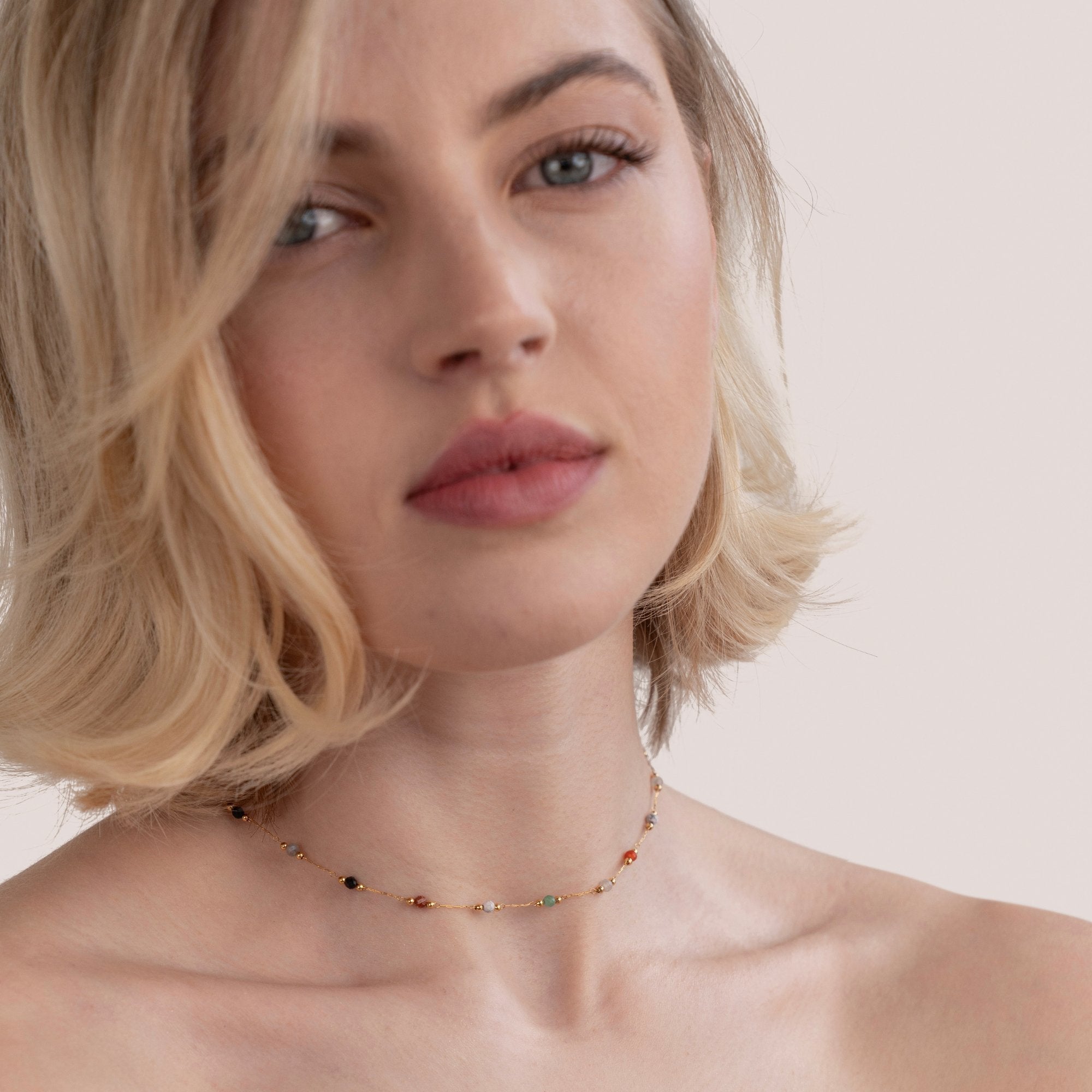 Minimalistische Collier met Steen - Bellanza