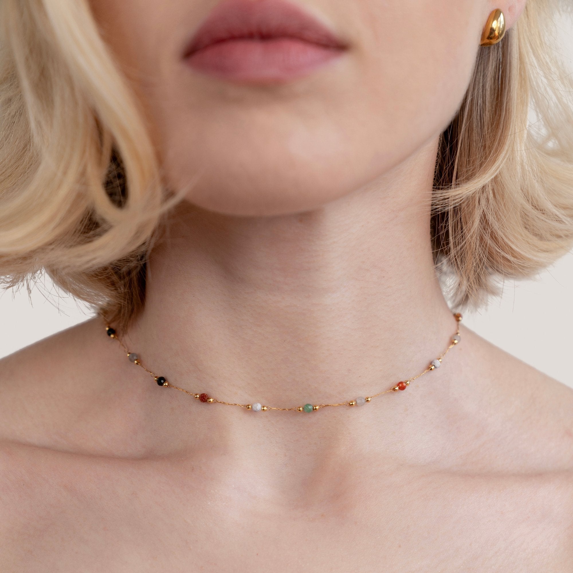 Minimalistische Collier met Steen - Bellanza