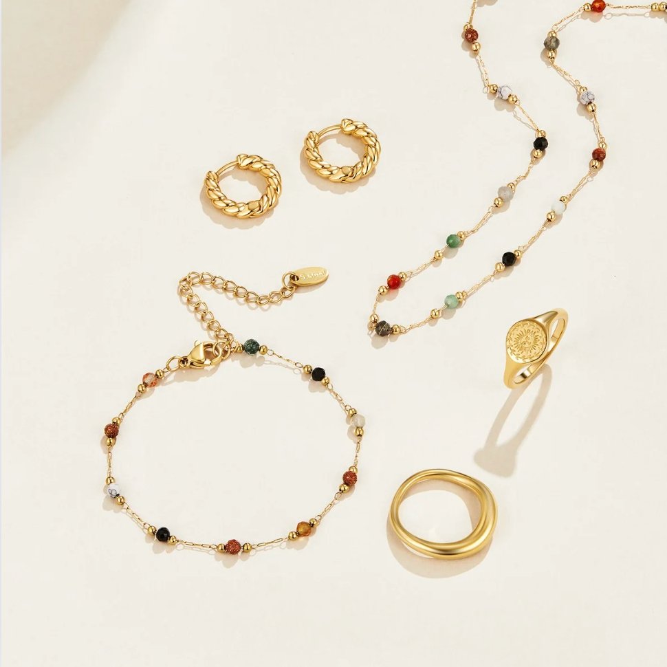 Minimalistische Collier met Steen - Bellanza
