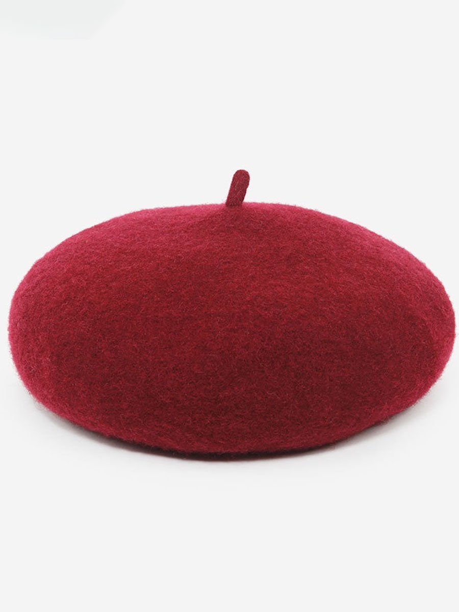 Modieuze Herfst- en Winter Retro Wol Beret Hoed - Bellanza