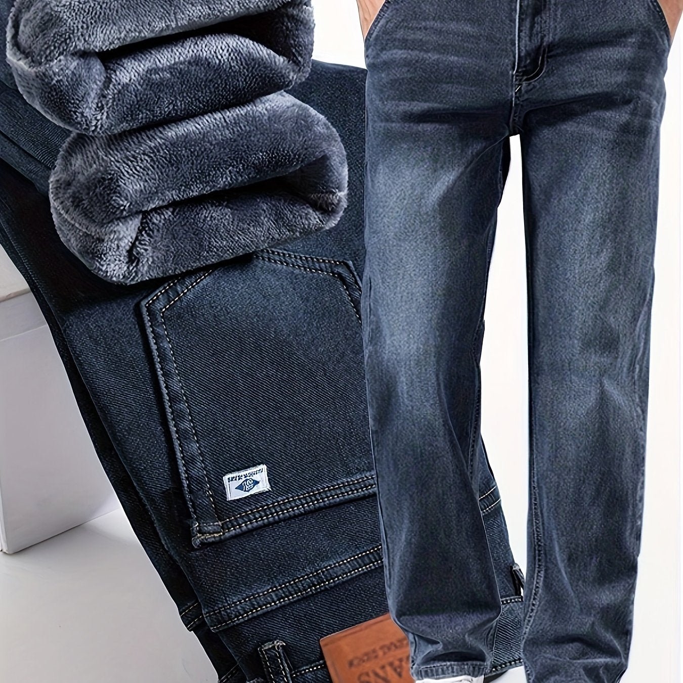 Morris | Slim casual winterbroek met wijde pijpen - Bellanza