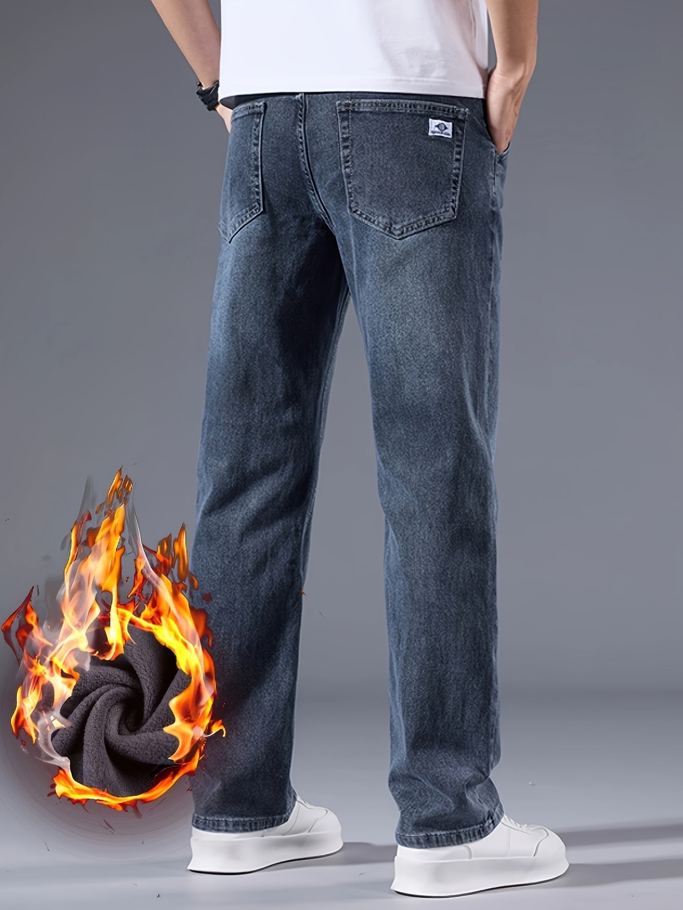 Morris | Slim casual winterbroek met wijde pijpen - Bellanza