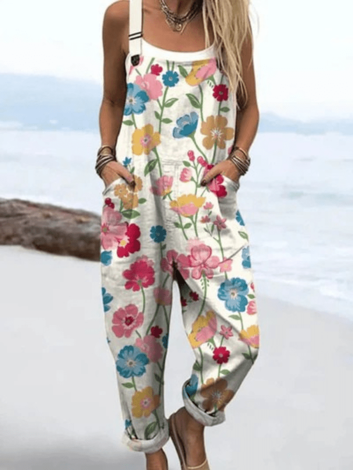 Naomie - Lichte Vintage Jumpsuit - bellanza