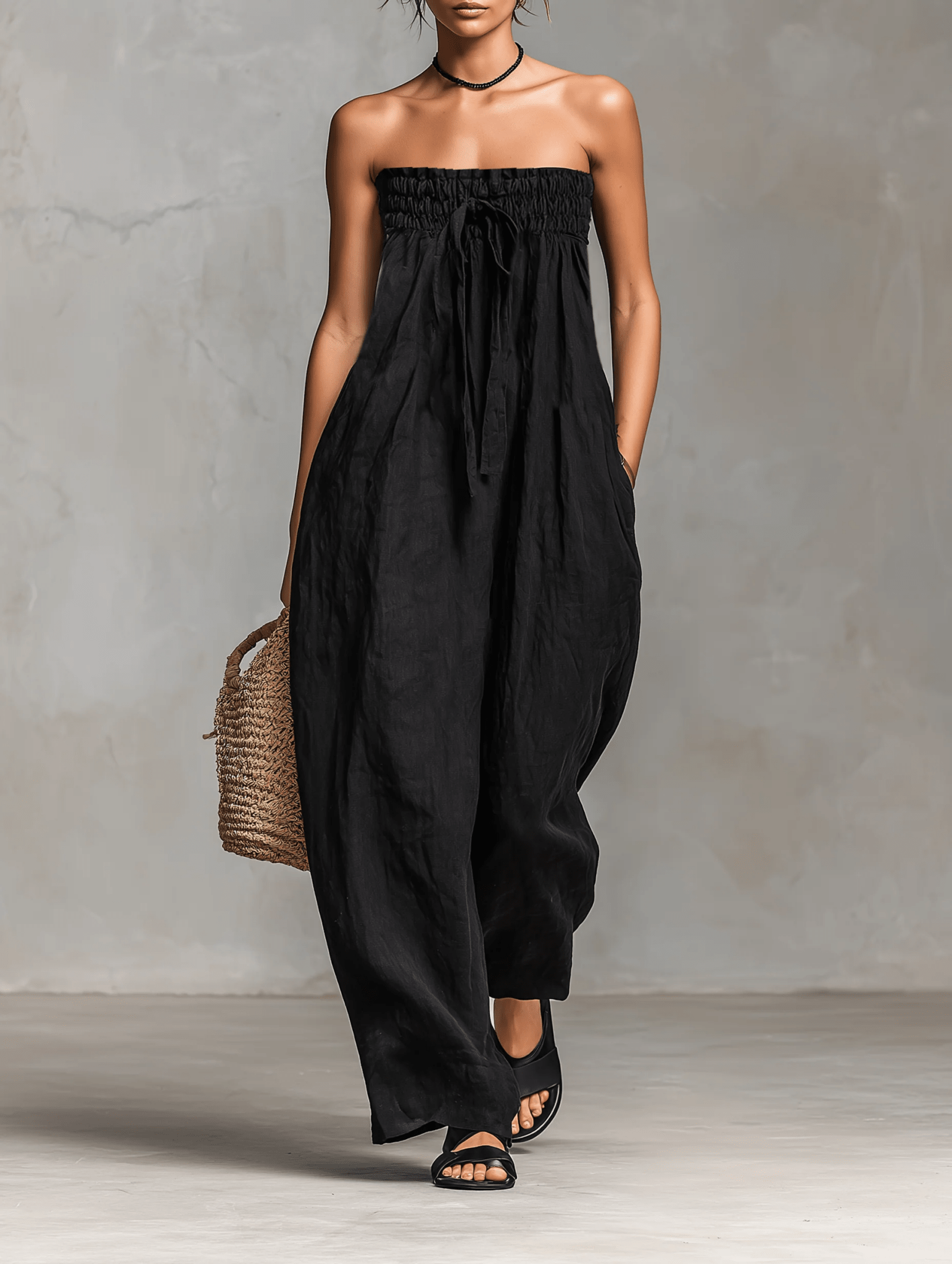 Nina™ | Elegante jumpsuit zonder schouderbanden - Bellanza