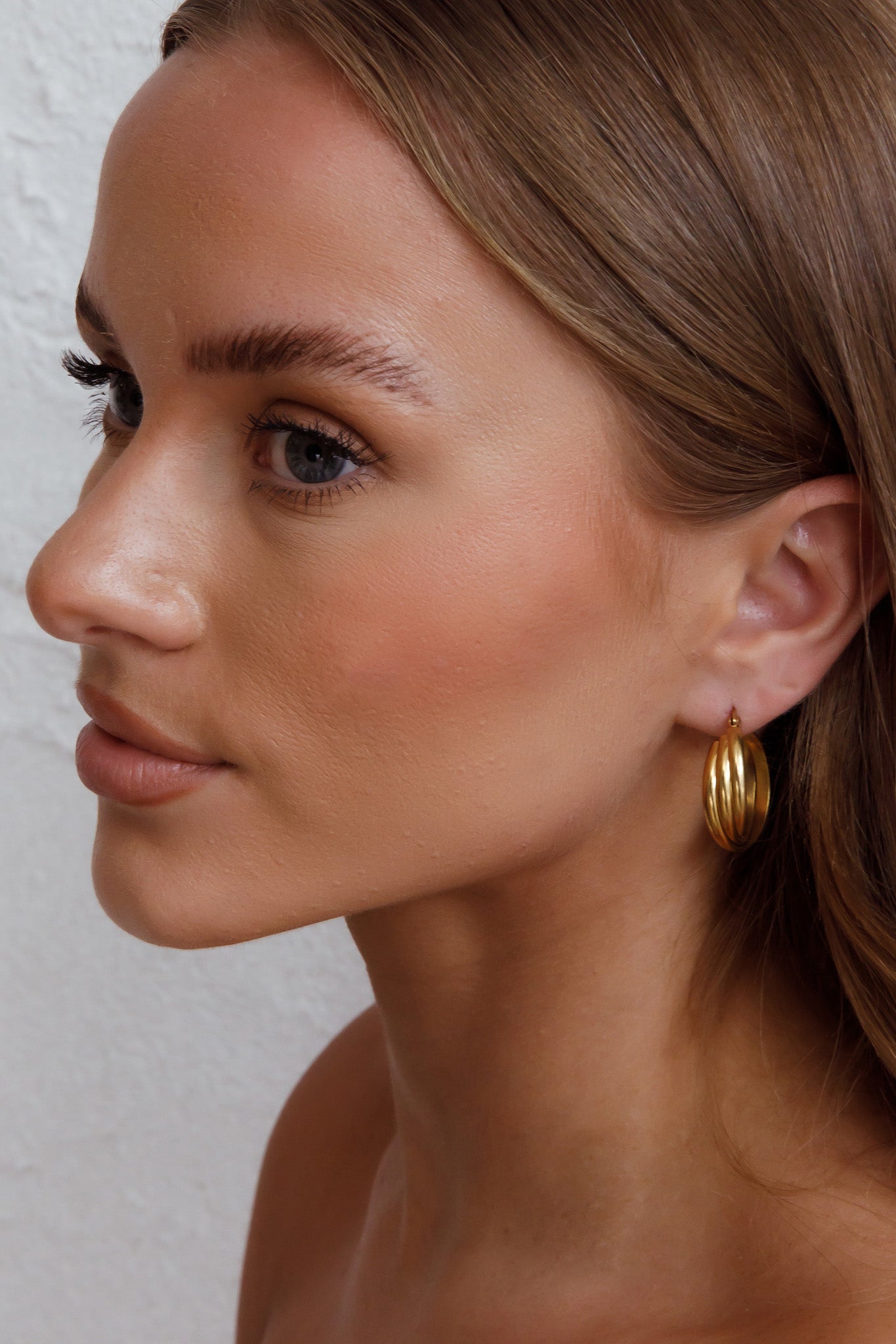Oorbellen Mona Triple Ring Goud - Bellanza