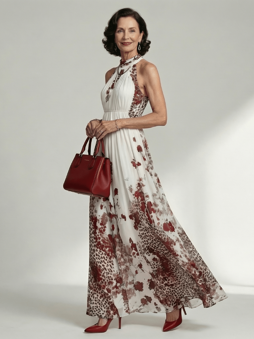 Orlune | Maxi Plissé Jurk Wit - Bellanza