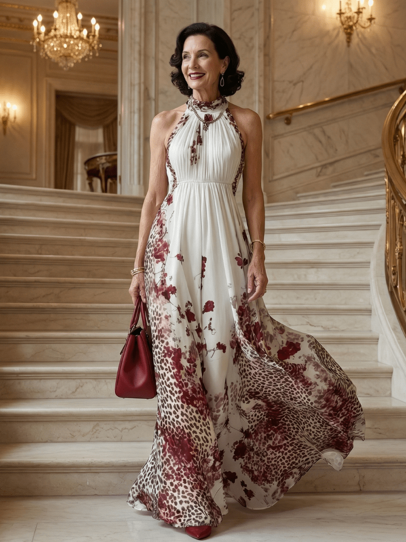 Orlune | Maxi Plissé Jurk Wit - Bellanza