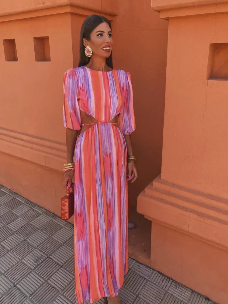 Paloma | Elegante jurk met uitsnijdingen - bellanza