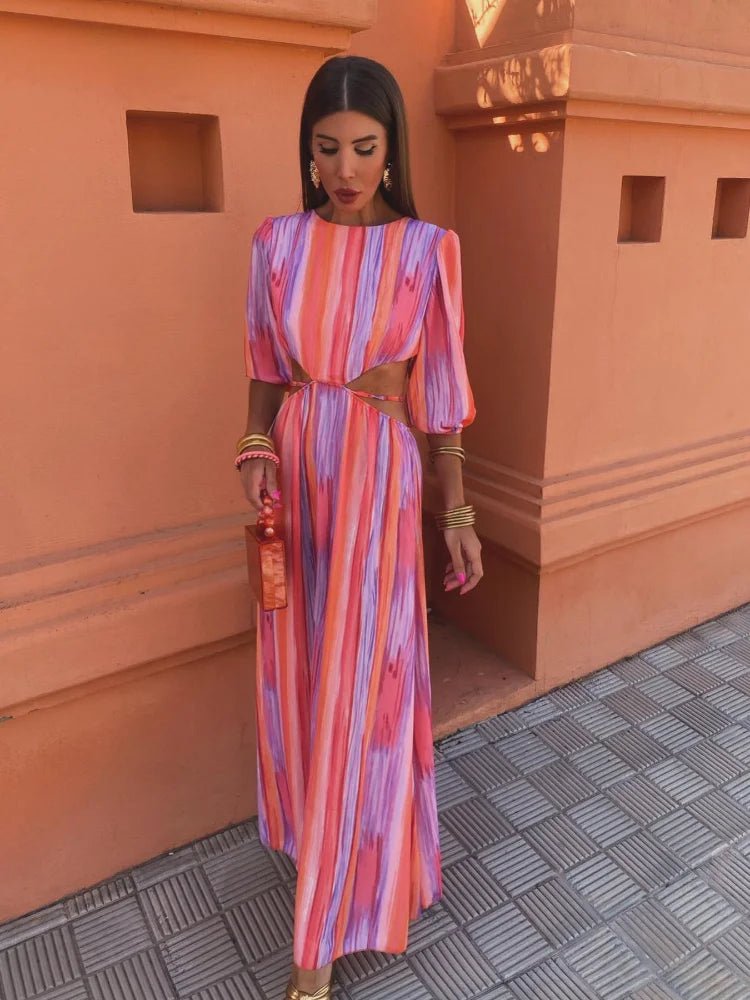 Paloma | Elegante jurk met uitsnijdingen - bellanza