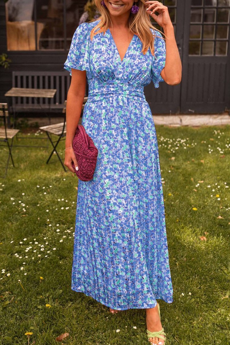 Pauline - Lange jurk met bloemen - bellanza