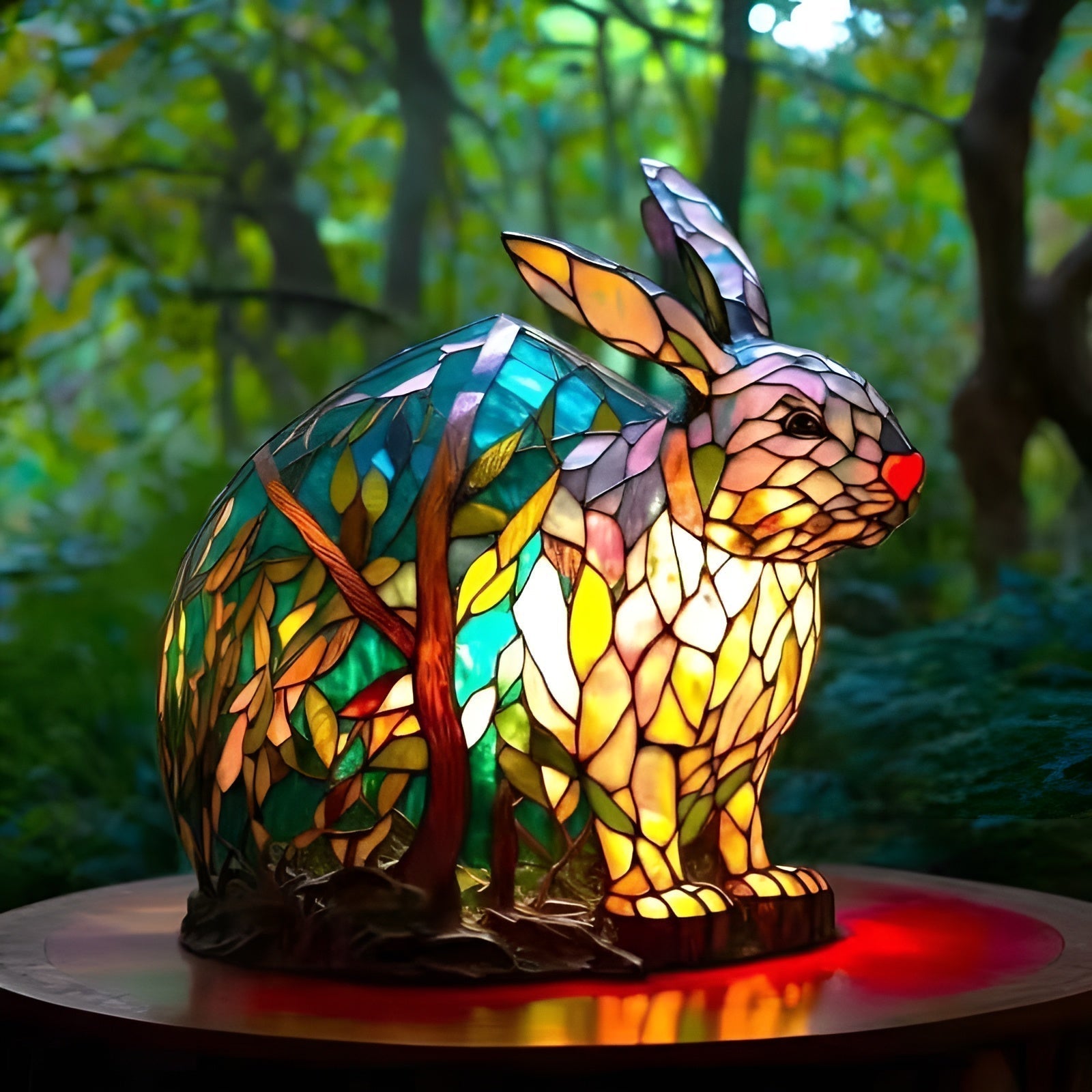 Pinpin – Magische gekleurde glazen konijnenlamp - Bellanza