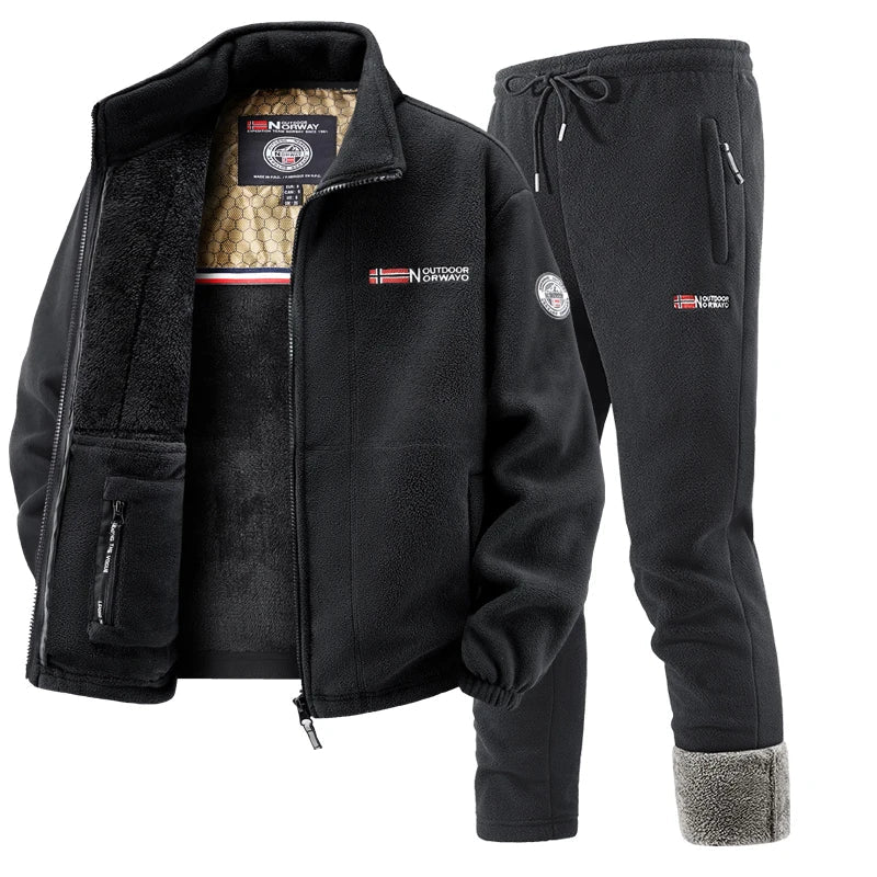 Rick | Winter fleece gevoerde sportkleding set voor heren - Bellanza