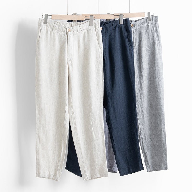 Riviera - Linnen Tailored Fit Chino's - bellanza
