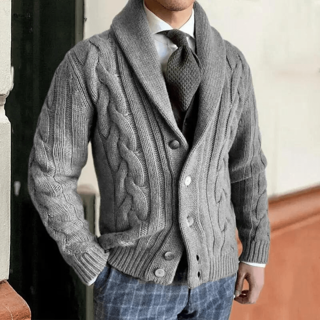 Robert™ | Gebreide Heren Cardigan - bellanza