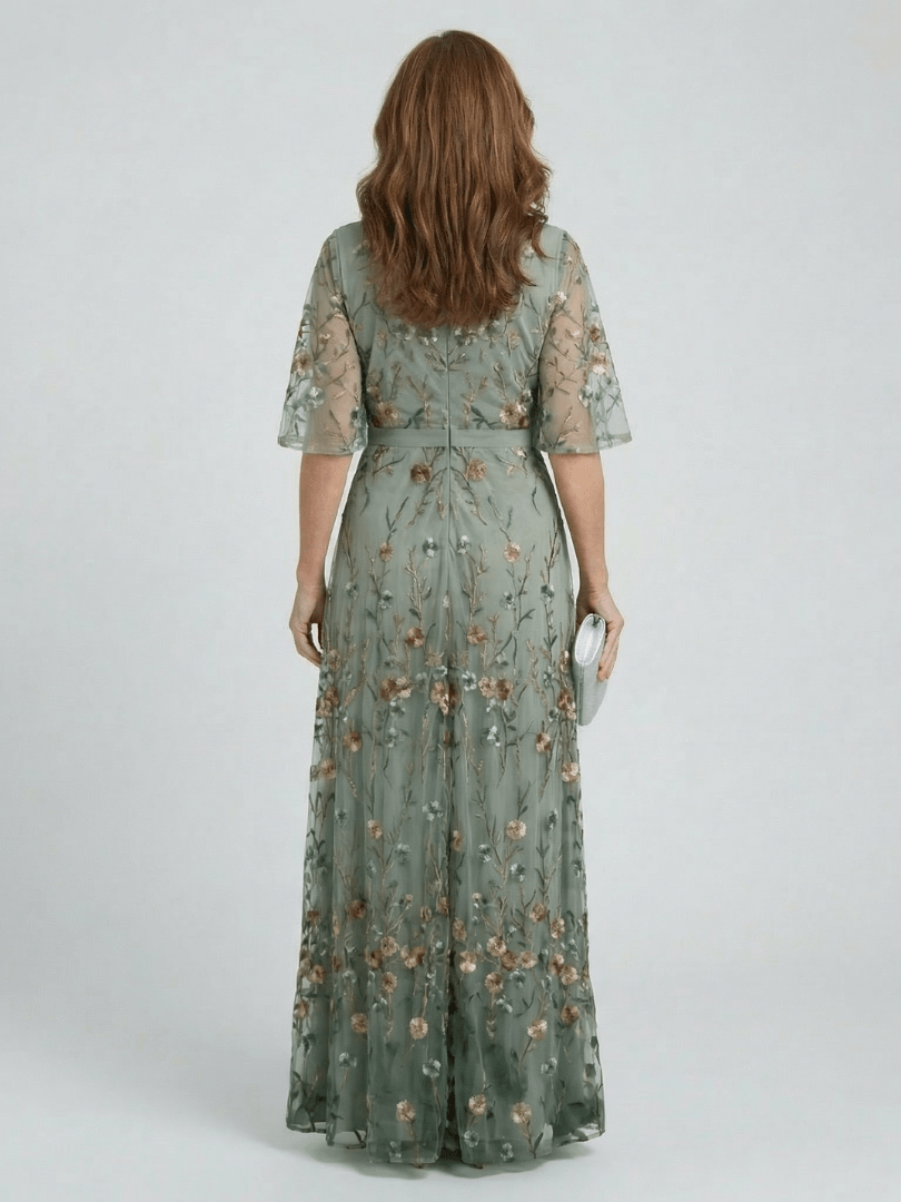 Selora | Maxi Jurk Halter Bloem Flow - Bellanza