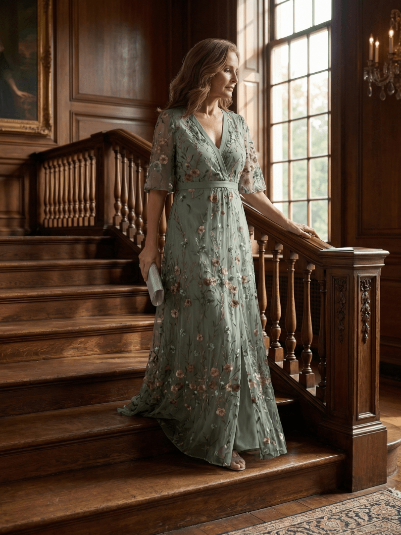 Selora | Maxi Jurk Halter Bloem Flow - Bellanza