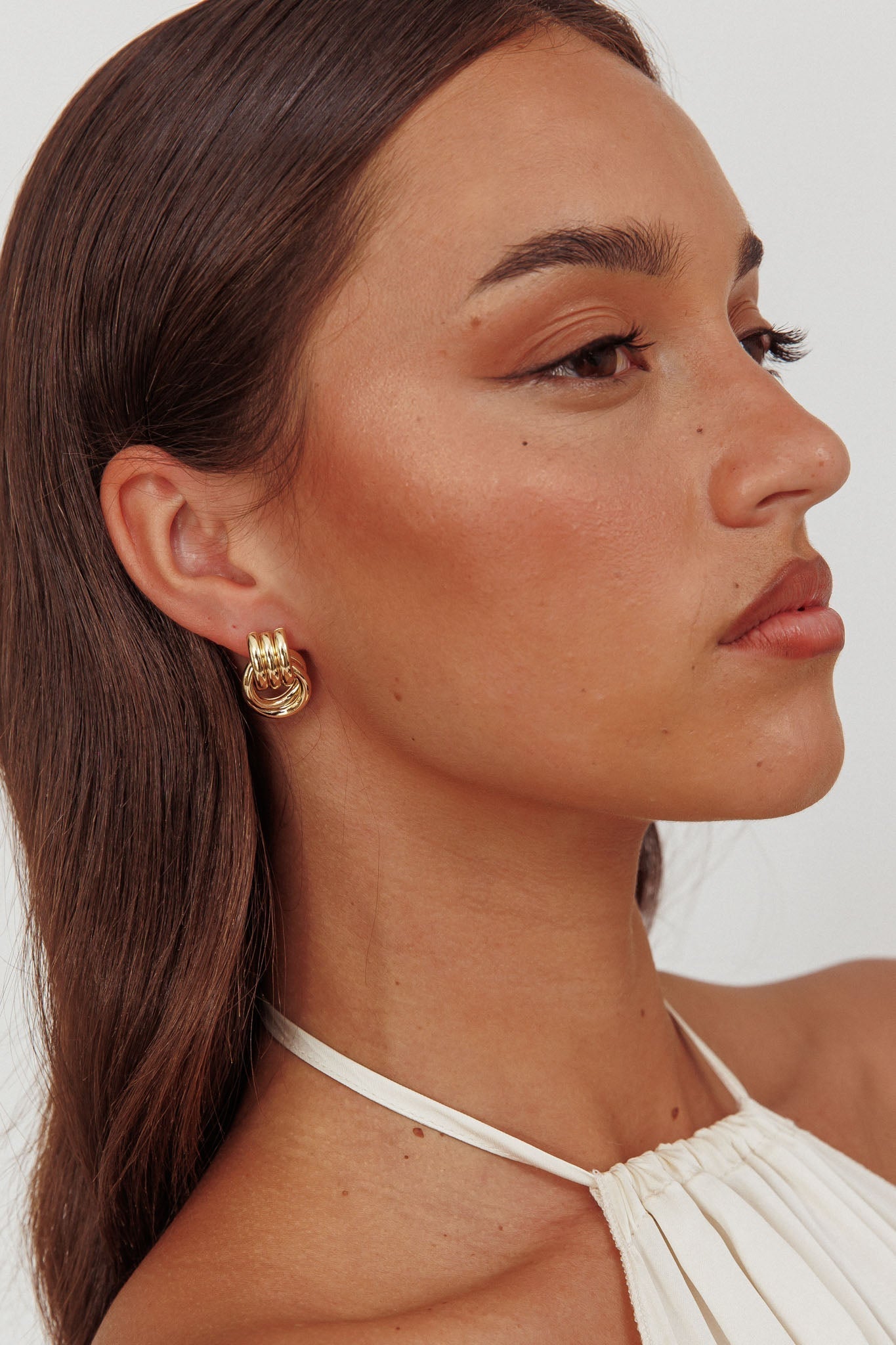 Shiloh Loop Gouden Oorbellen - Bellanza