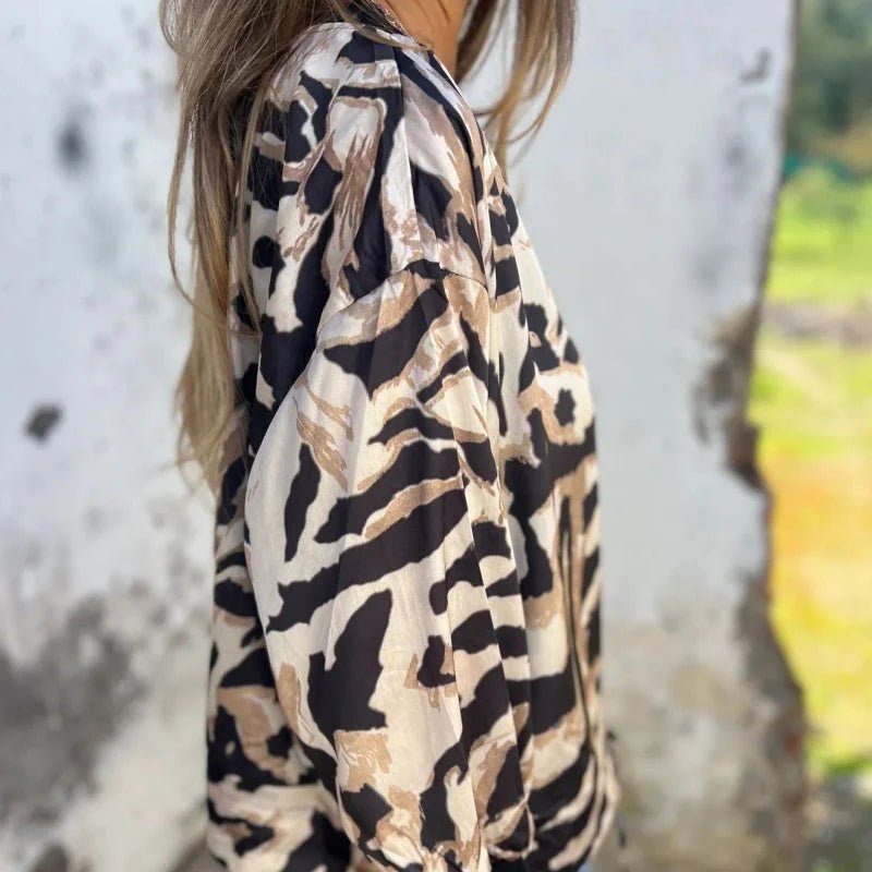 Sophie | Casual Dames Jasje met Zebraprint - Bellanza