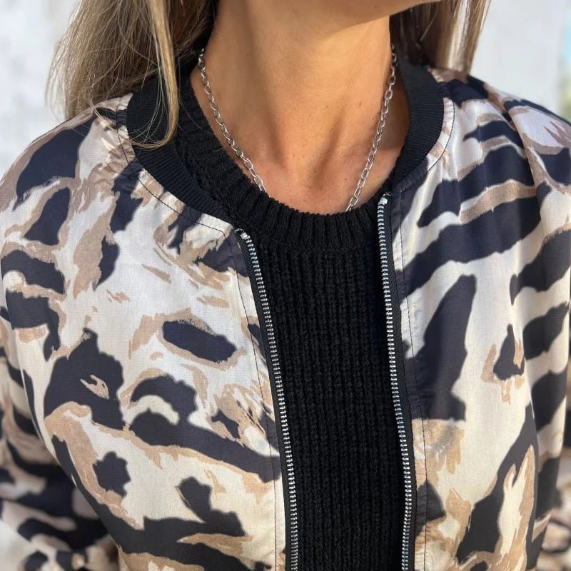 Sophie | Casual Dames Jasje met Zebraprint - Bellanza