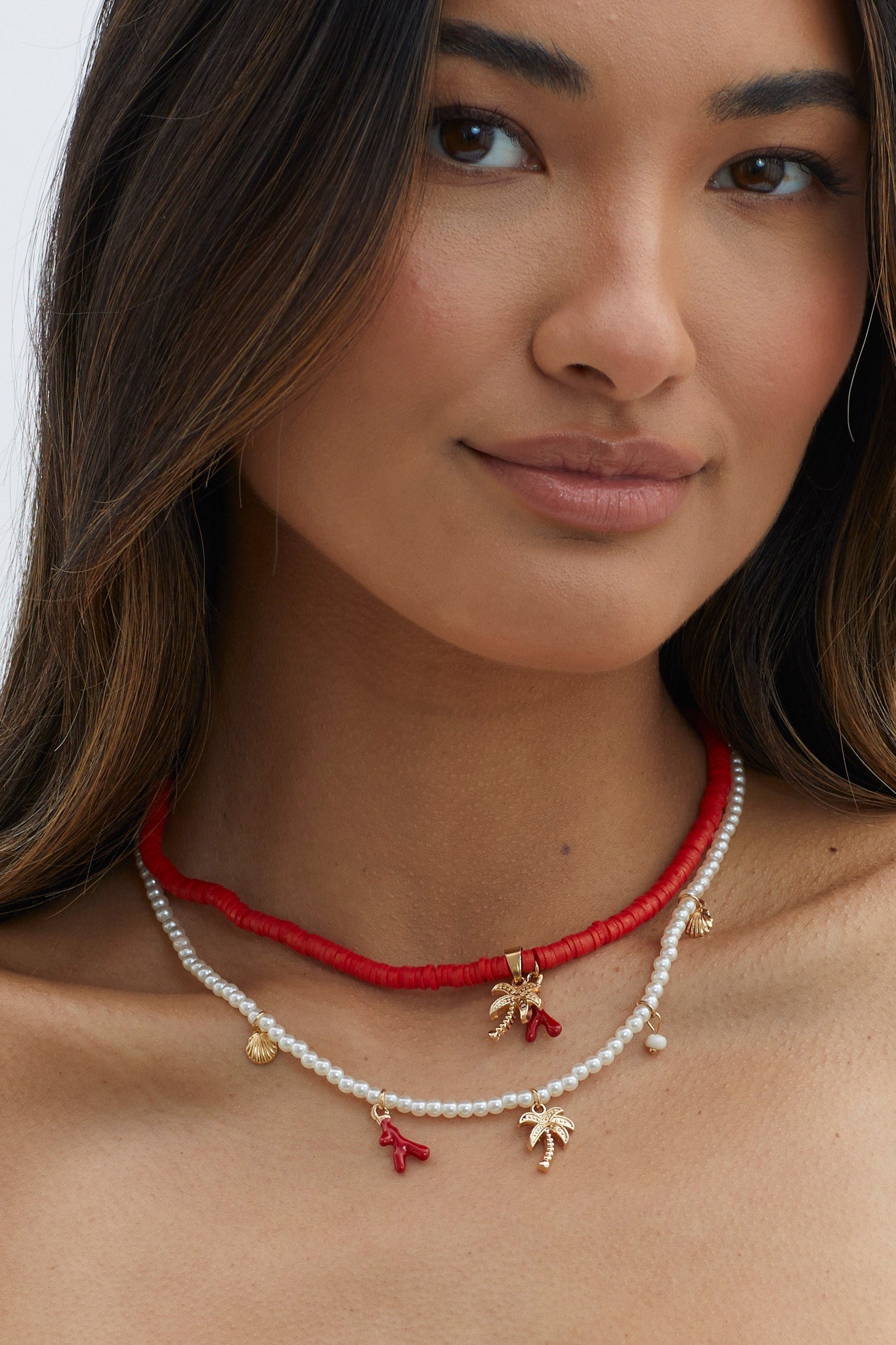 Strandcollier met Tahiti Sunset Parels Goud - Bellanza