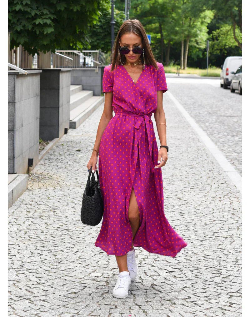 Suzanne - Elegante V - hals jurk - bellanza