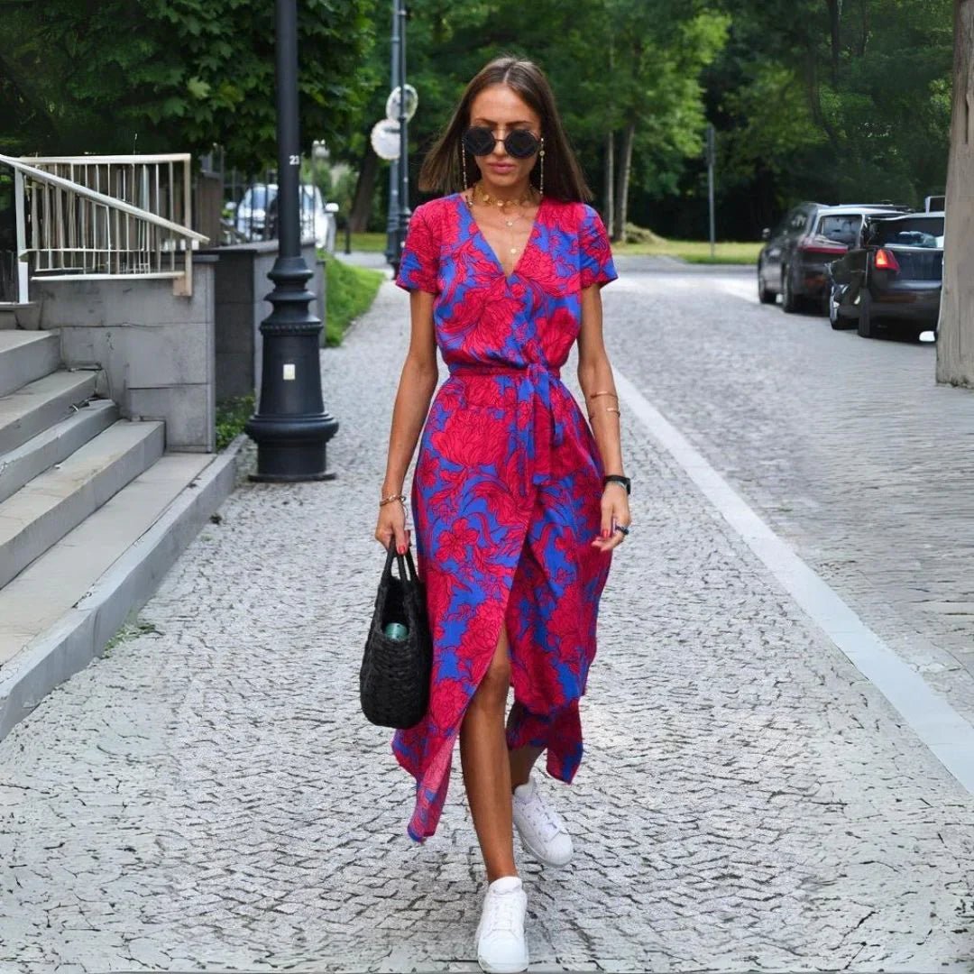 Suzanne - Elegante V - hals jurk - bellanza