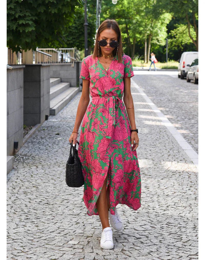 Suzanne - Elegante V - hals jurk - bellanza