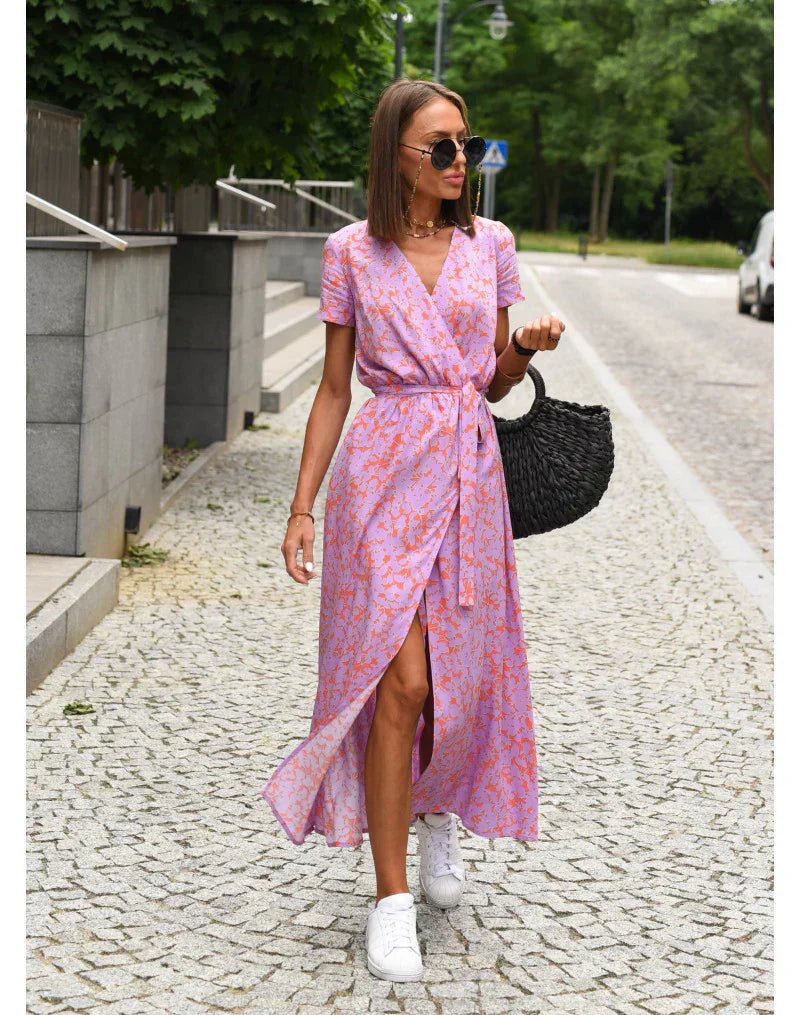 Suzanne - Elegante V - hals jurk - bellanza