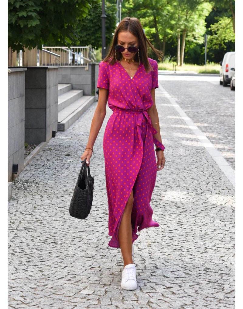 Suzanne - Elegante V - hals jurk - bellanza