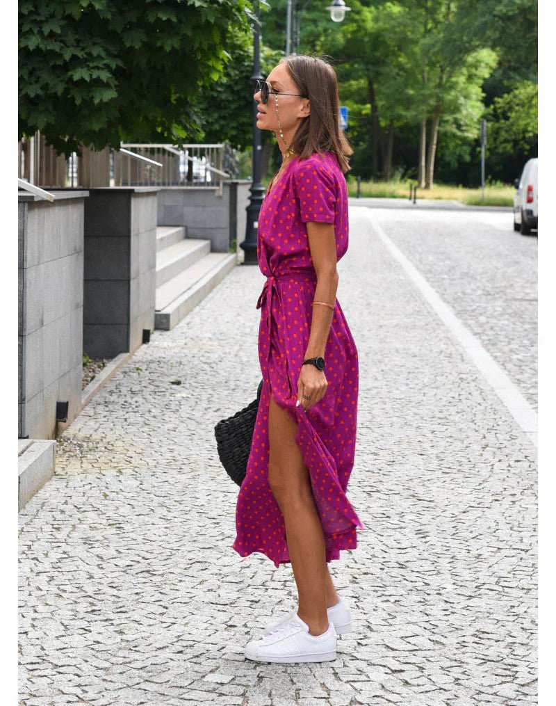 Suzanne - Elegante V - hals jurk - bellanza