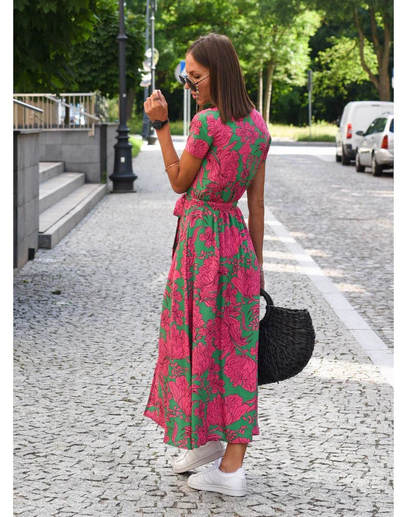 Suzanne - Elegante V - hals jurk - bellanza