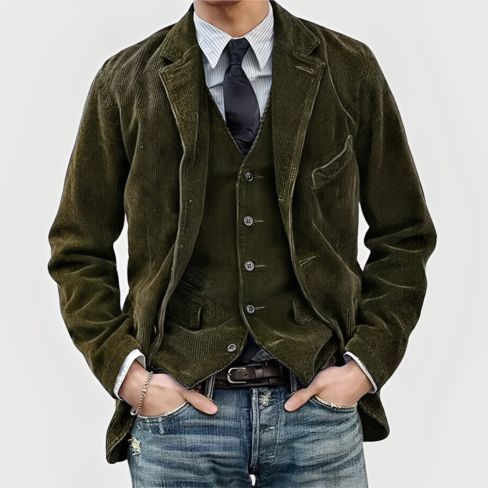 Thomas | Vintage Heren Jack en Vest - Bellanza