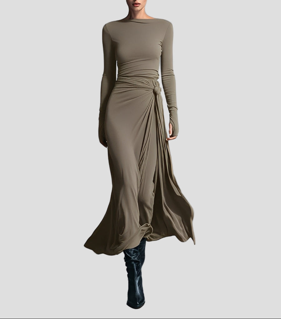 Nette | Elegante wikkeljurk met maxi-lengte