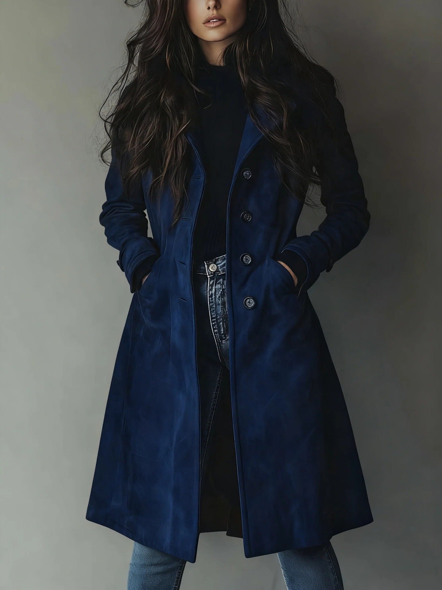 Valeria | Luxe Suède Trenchcoat - Bellanza