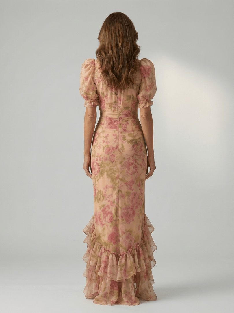 Vianne | Maxi - jurk met Zachte Hoge Kraag - Bellanza