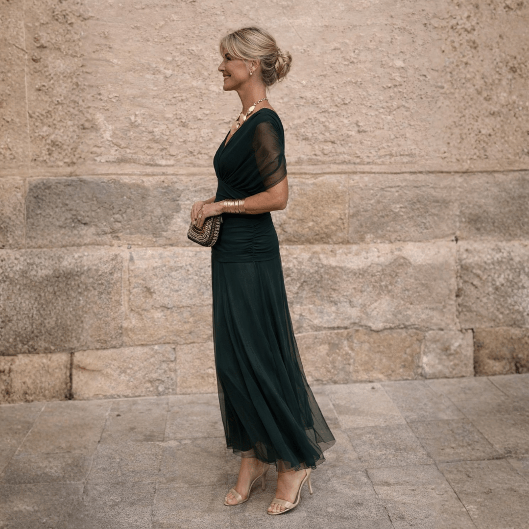 Victoria | Lange Off-Shoulder Jurk - Bellanza