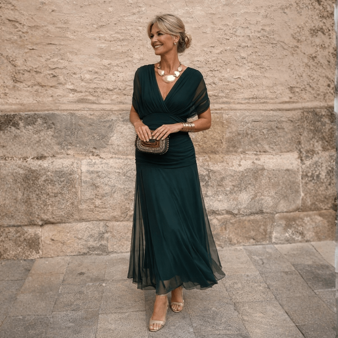 Victoria | Lange Off-Shoulder Jurk - Bellanza