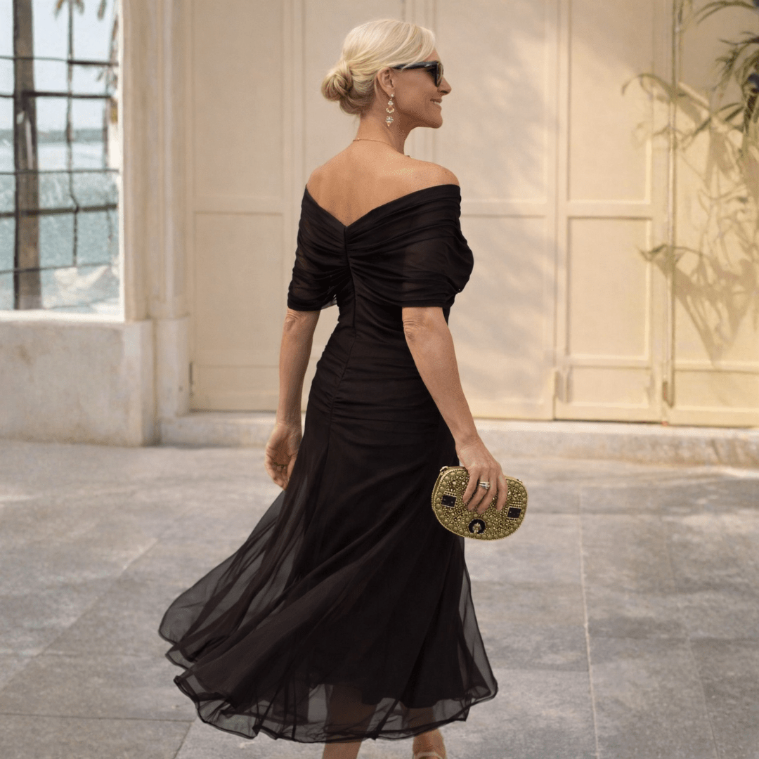 Victoria | Lange Off-Shoulder Jurk - Bellanza