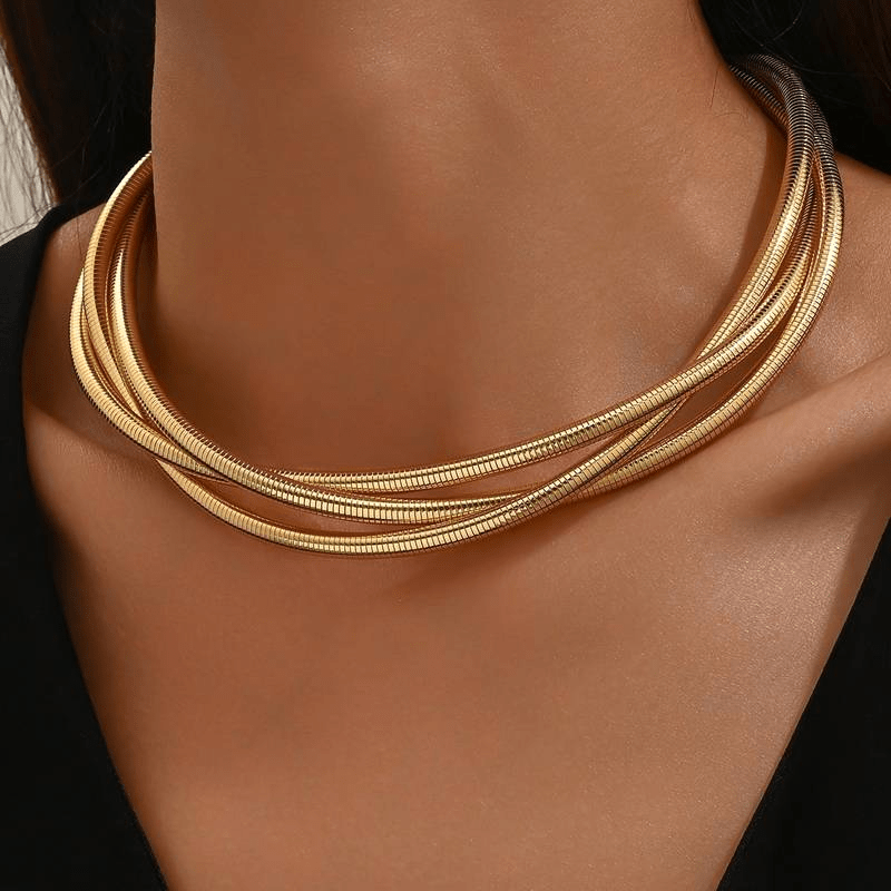 Vintage Gelaagde Gouden Ketting - Bellanza