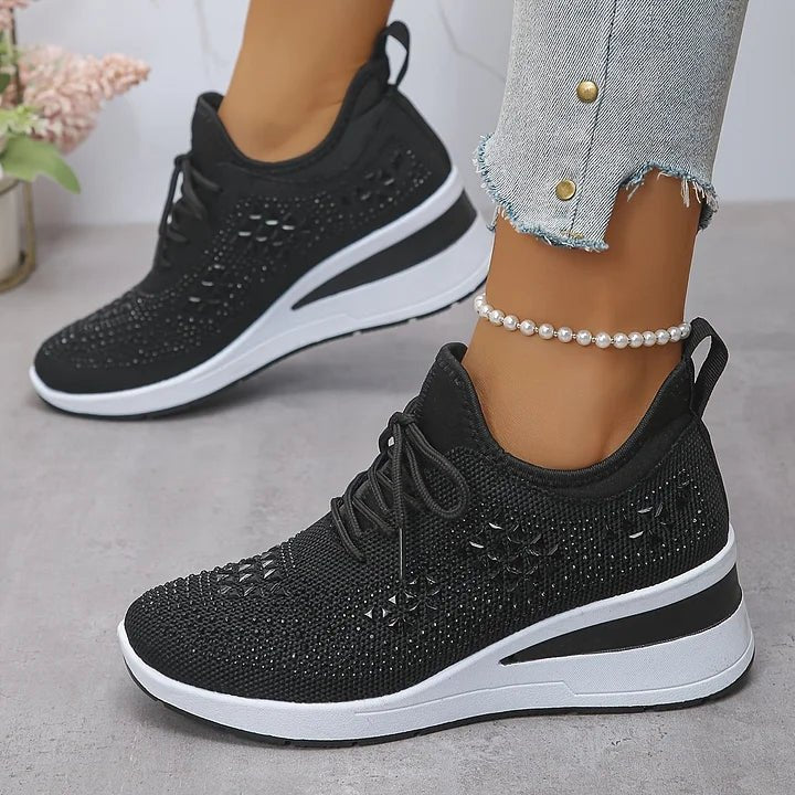 Violetta | Orthopedische sneakers met glinsterende steentjes - Bellanza