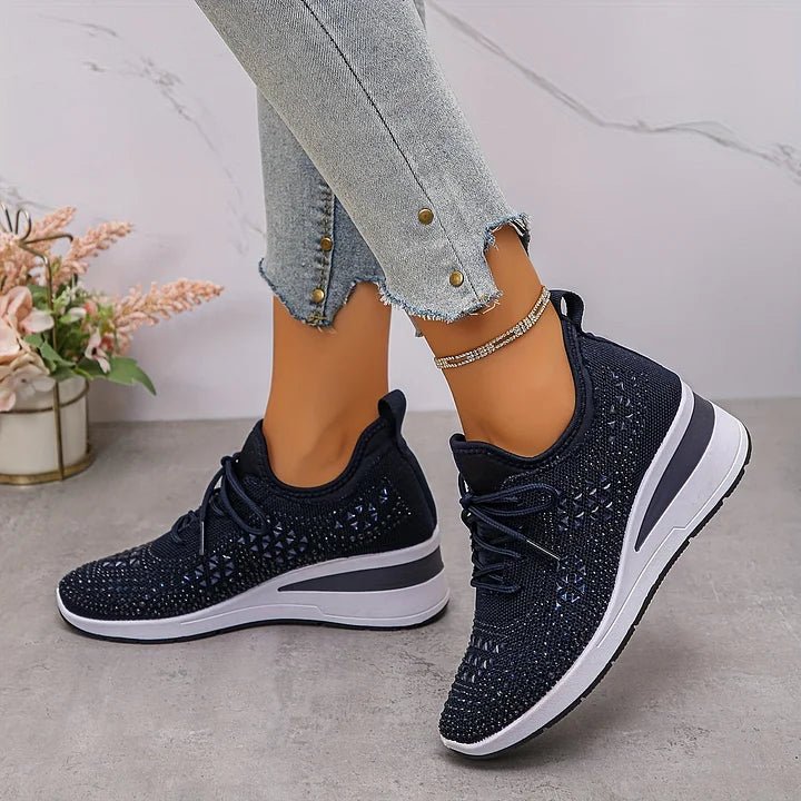 Violetta | Orthopedische sneakers met glinsterende steentjes - Bellanza