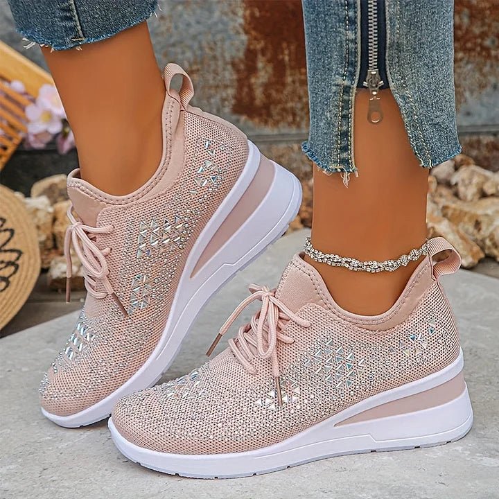 Violetta | Orthopedische sneakers met glinsterende steentjes - Bellanza