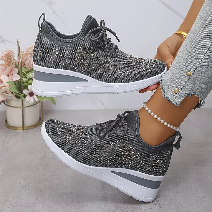 Violetta | Orthopedische sneakers met glinsterende steentjes - Bellanza