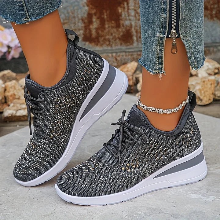 Violetta | Orthopedische sneakers met glinsterende steentjes - Bellanza