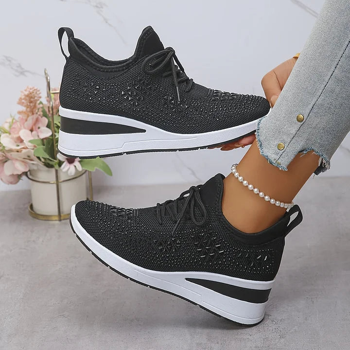 Violetta | Orthopedische sneakers met glinsterende steentjes - Bellanza