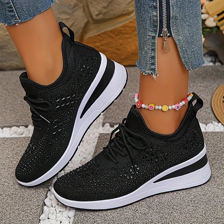 Violetta | Orthopedische sneakers met glinsterende steentjes - Bellanza