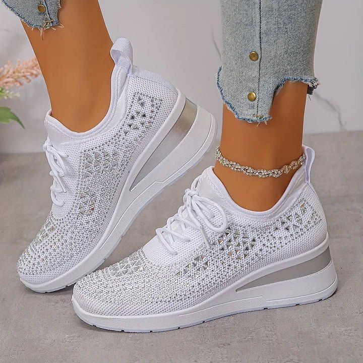 Violetta | Orthopedische sneakers met glinsterende steentjes - Bellanza