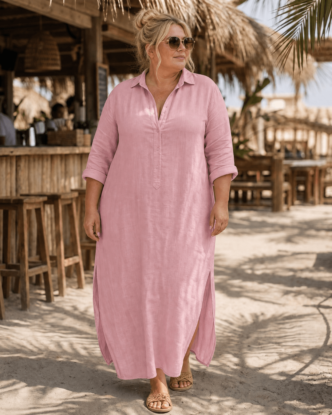 Vipro | Knop Voorzijde Colbertdress met Relaxte Pasvorm - Bellanza